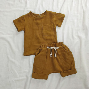 Boys 2-Piece Outfit Set | Comfortable Cotton and Linen Fabric