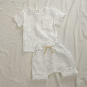 Boys 2-Piece Outfit Set | Comfortable Cotton and Linen Fabric