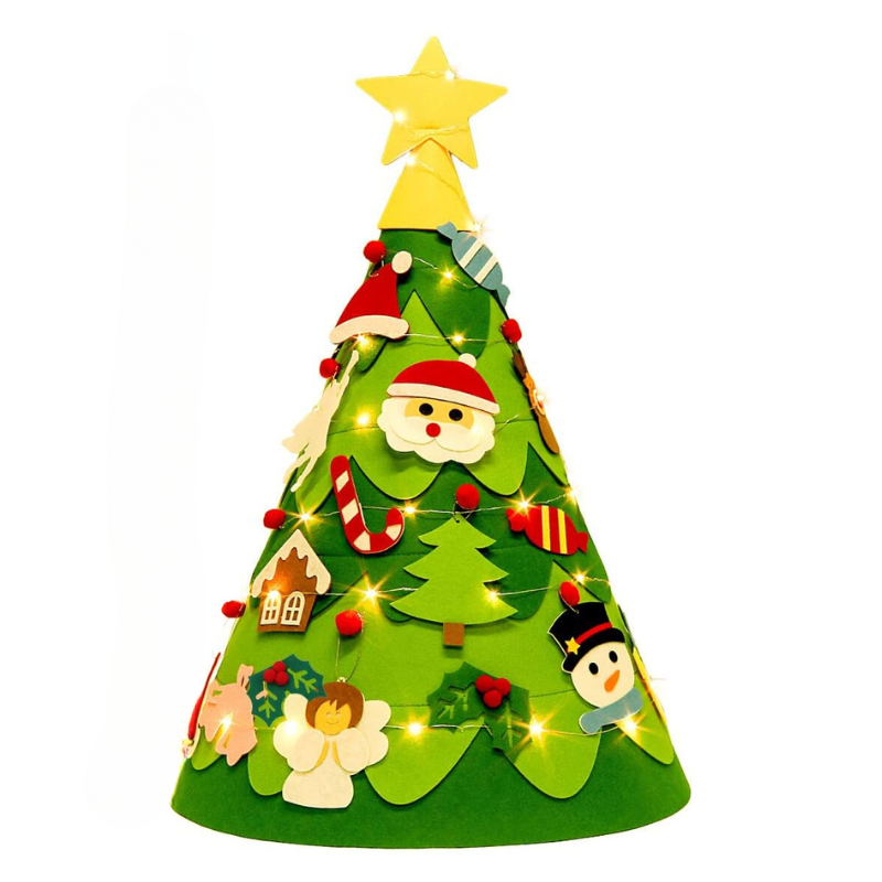 Customizable Felt Christmas Tree | Interactive Holiday Fun for Kids