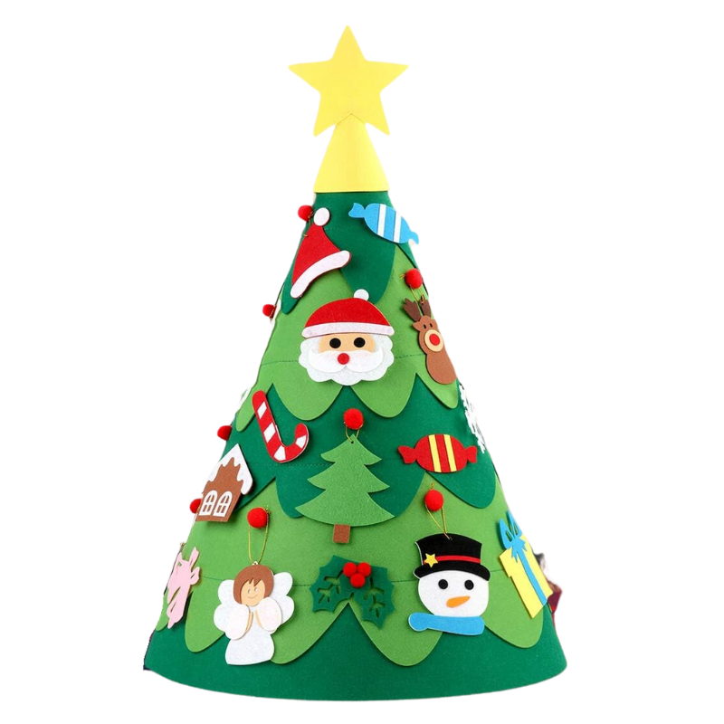 Customizable Felt Christmas Tree | Interactive Holiday Fun for Kids