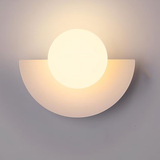 Nordic Minimalist Wall Lamp | Semicircular Design with Soft LED Light