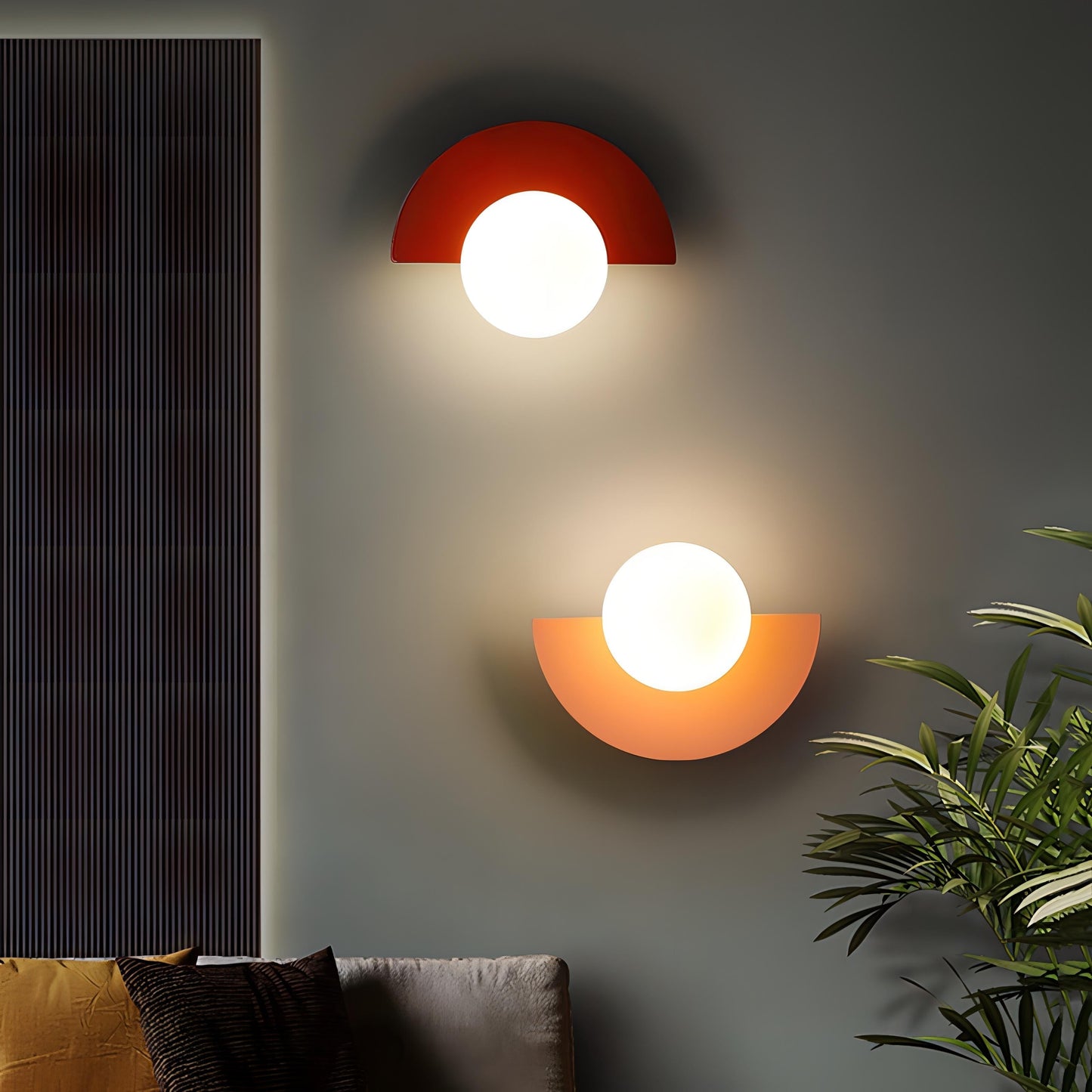 Nordic Minimalist Wall Lamp | Semicircular Design with Soft LED Light