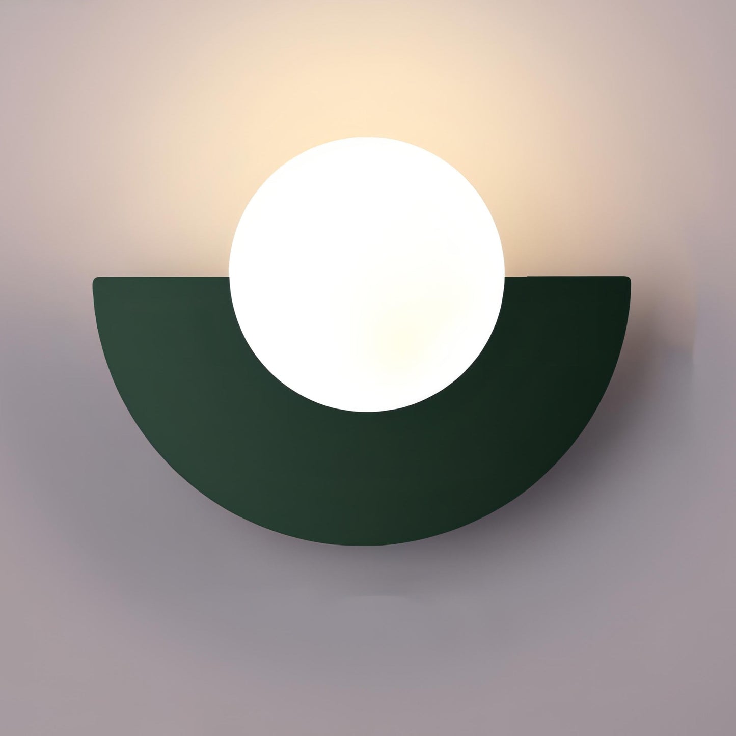 Nordic Minimalist Wall Lamp | Semicircular Design with Soft LED Light