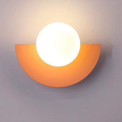Nordic Minimalist Wall Lamp | Semicircular Design with Soft LED Light