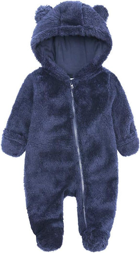 Hooded Fleece Baby Romper | Soft, Warm, Cozy Design