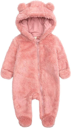 Hooded Fleece Baby Romper | Soft, Warm, Cozy Design