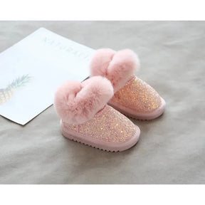 Kids Winter Glitter Boots | Warm Fleece Lining, Easy Wear
