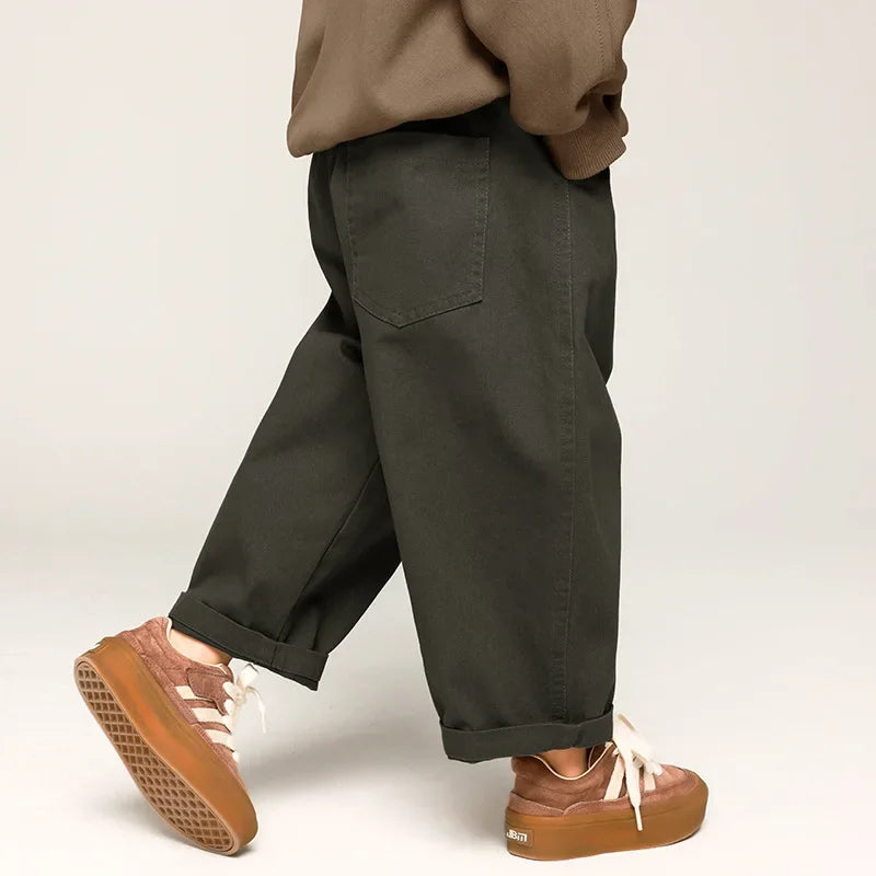 Wide-Leg Kids Pants | Adjustable Waistband for Comfort