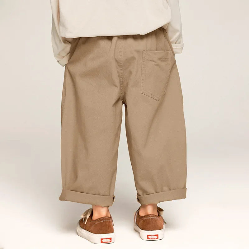 Wide-Leg Kids Pants | Adjustable Waistband for Comfort