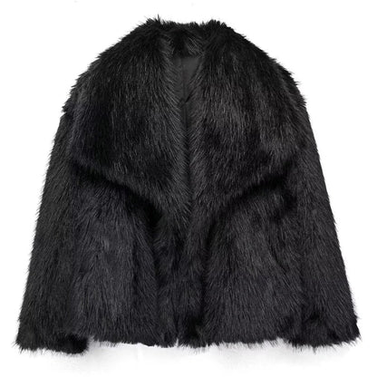 Faux Fur Short Jacket | Lightweight Warm Winter Outerwear