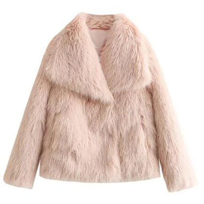 Faux Fur Short Jacket | Lightweight Warm Winter Outerwear