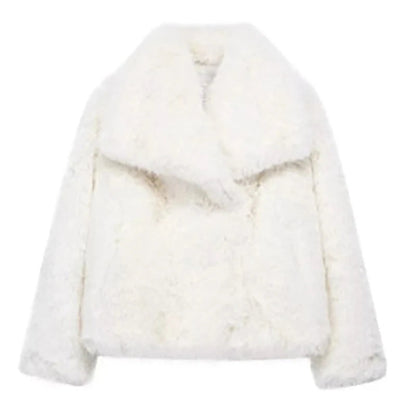 Faux Fur Short Jacket | Lightweight Warm Winter Outerwear