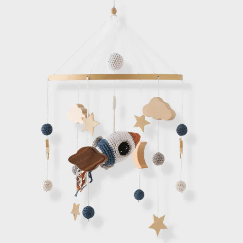 Wooden Baby Mobile | Soothing Natural Nursery Decor