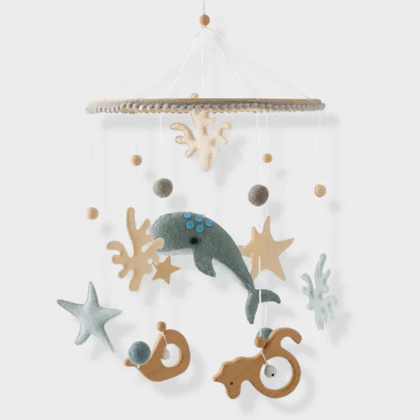 Wooden Baby Mobile | Soothing Natural Nursery Decor
