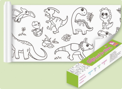 XXL Kids Coloring Page | Self-Adhesive Fun Activity