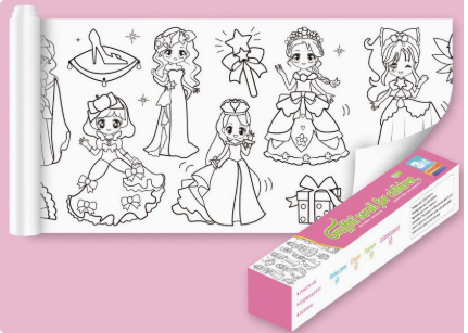 XXL Kids Coloring Page | Self-Adhesive Fun Activity
