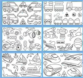 XXL Kids Coloring Page | Self-Adhesive Fun Activity