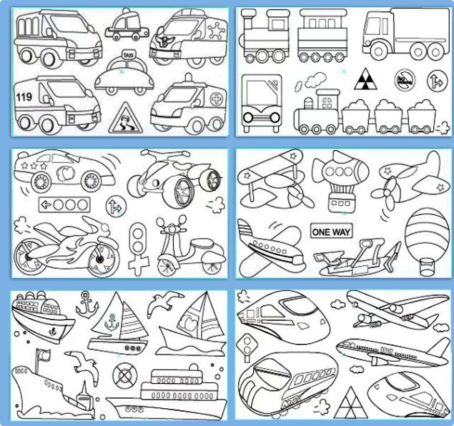 XXL Kids Coloring Page | Self-Adhesive Fun Activity