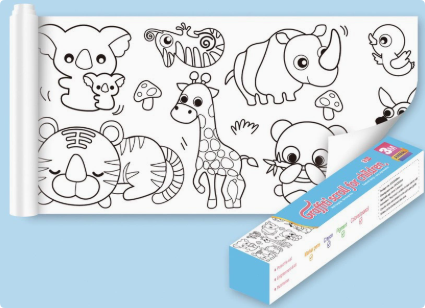 XXL Kids Coloring Page | Self-Adhesive Fun Activity