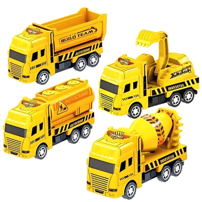 Friction Construction Trucks Set | Stimulates Imagination and Active Play