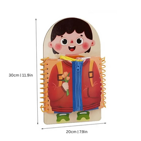 Wooden Activity Board for Toddlers | Develops Fine Motor Skills and Independence