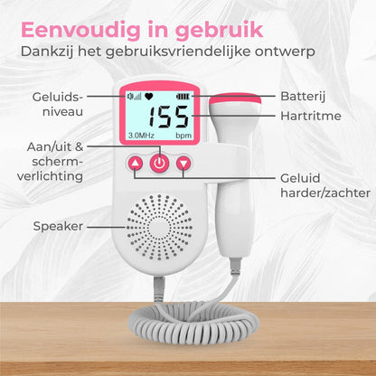 Pregnancy Doppler Heart Monitor | LCD Screen for Clear Readings