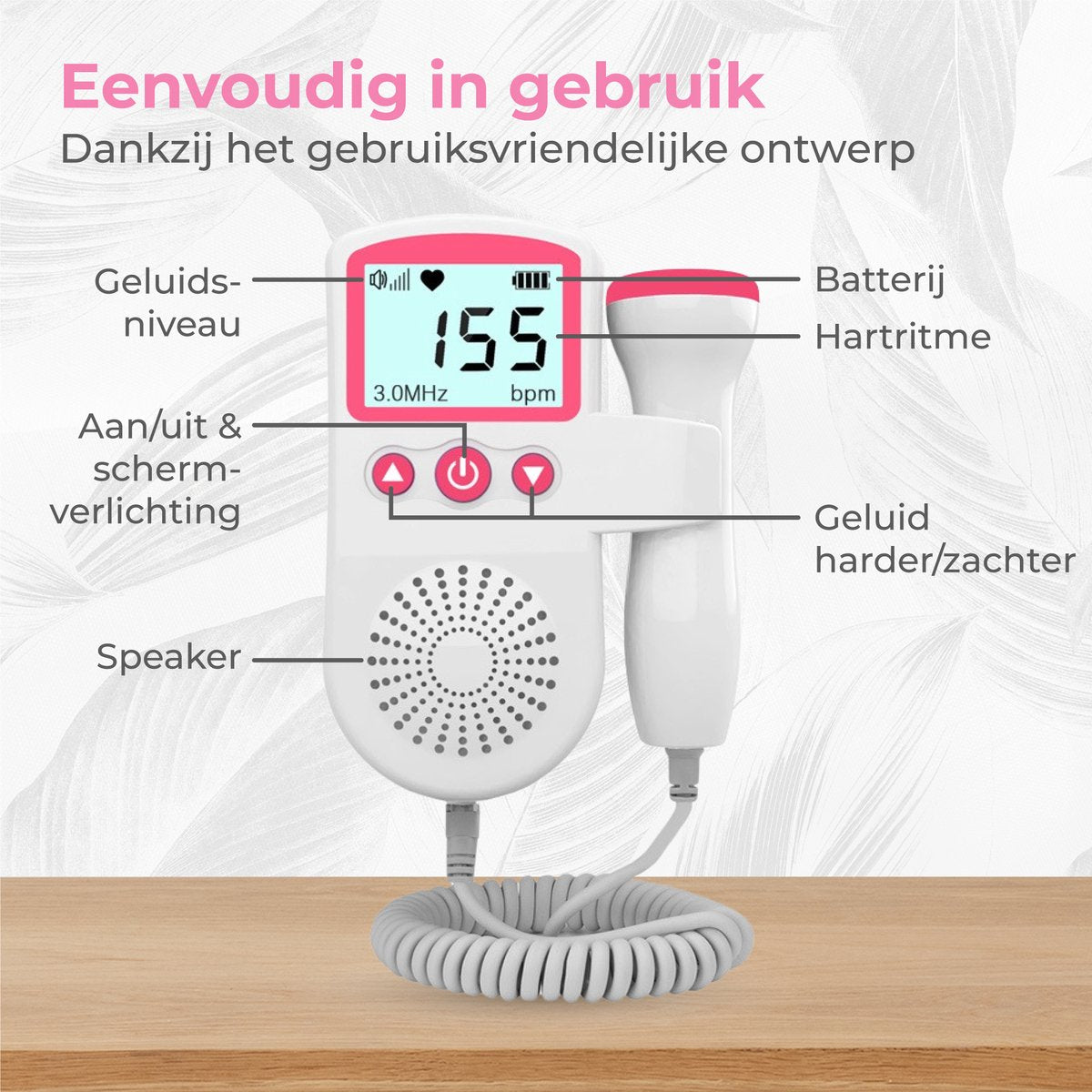 Pregnancy Doppler Heart Monitor | LCD Screen for Clear Readings