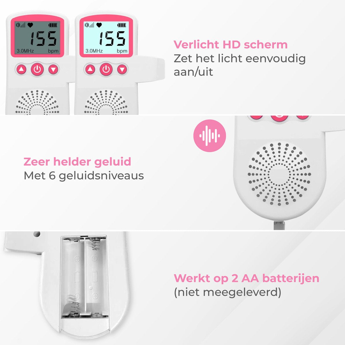 Pregnancy Doppler Heart Monitor | LCD Screen for Clear Readings