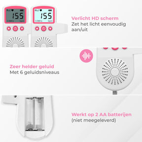 Pregnancy Doppler Heart Monitor | LCD Screen for Clear Readings