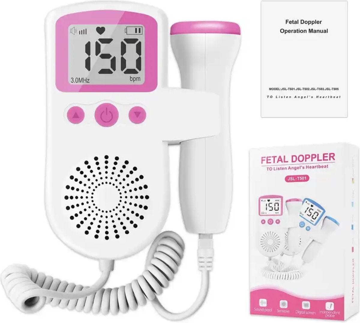 Pregnancy Doppler Heart Monitor | LCD Screen for Clear Readings