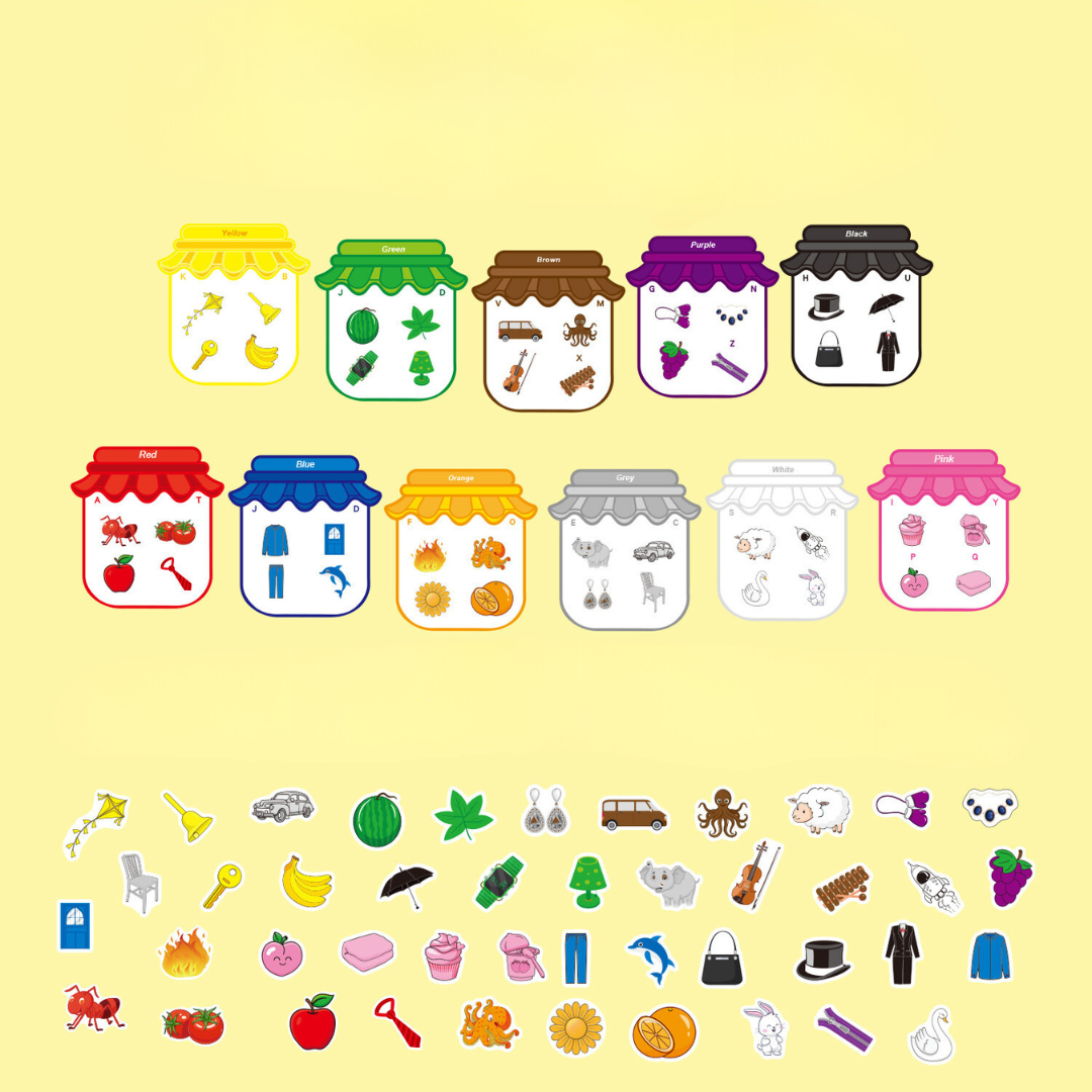 Montessori Learning Magnets | Colorful Play for Skill Development