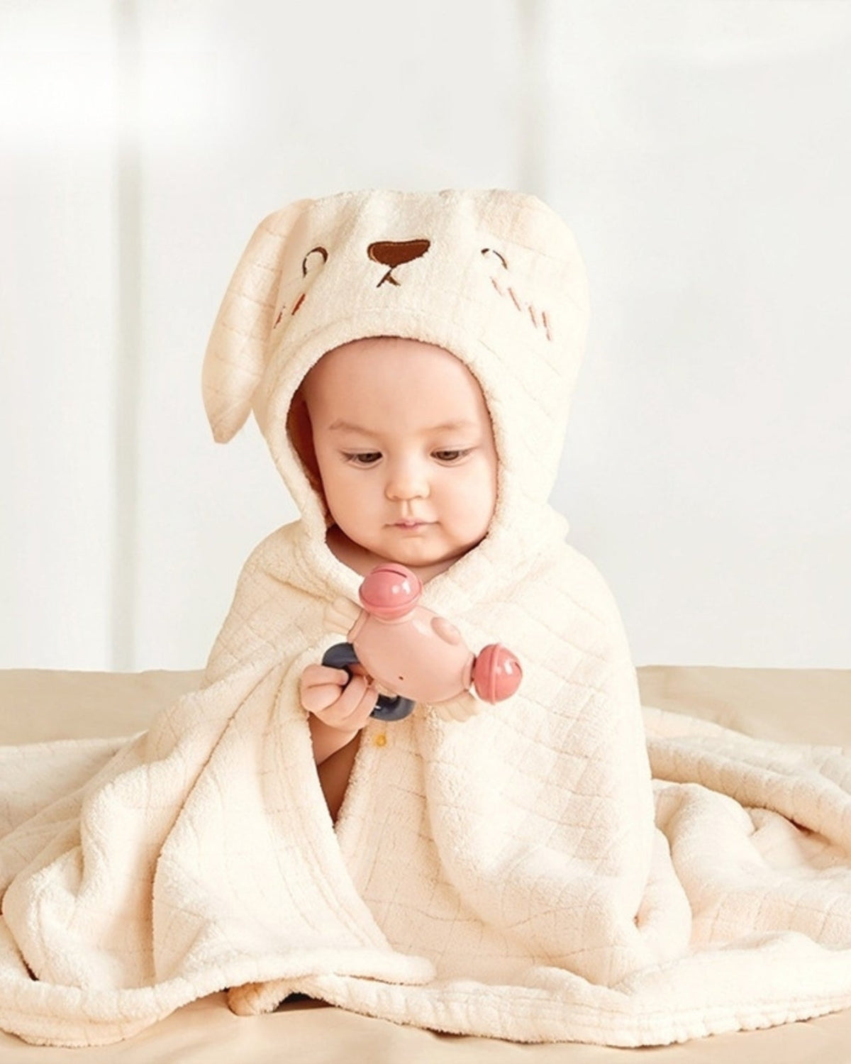 Baby Bath Cape for Toddlers | Soft Pure Cotton for Cozy Comfort