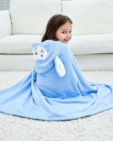 Blue Llama Bath Cape | Soft, Comfortable, Moisture-Proof Design
