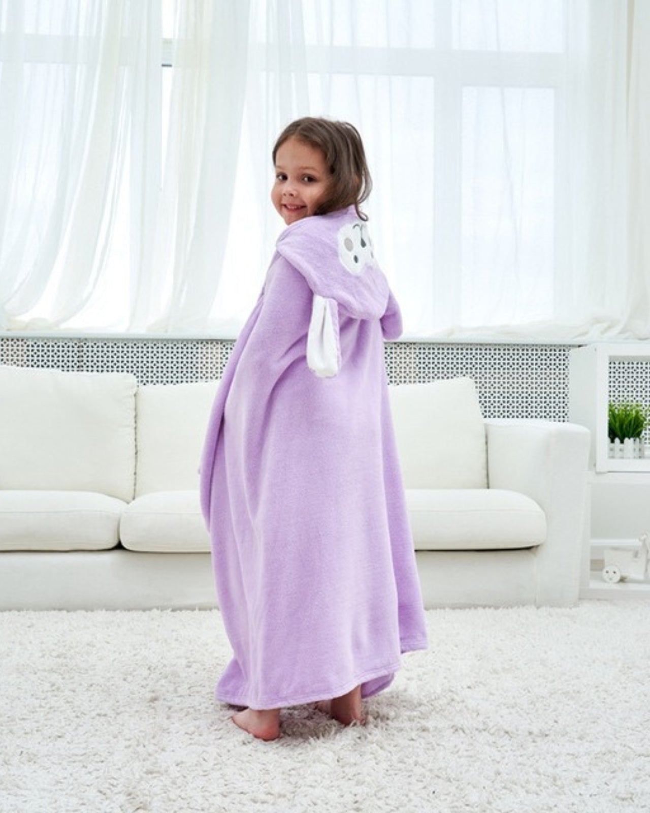 Purple Llama Bath Cape | Soft, Fun, and Cozy Wrap