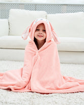 Pink Rabbit Bathrobe for Kids | Soft Lightweight Fabric Cape