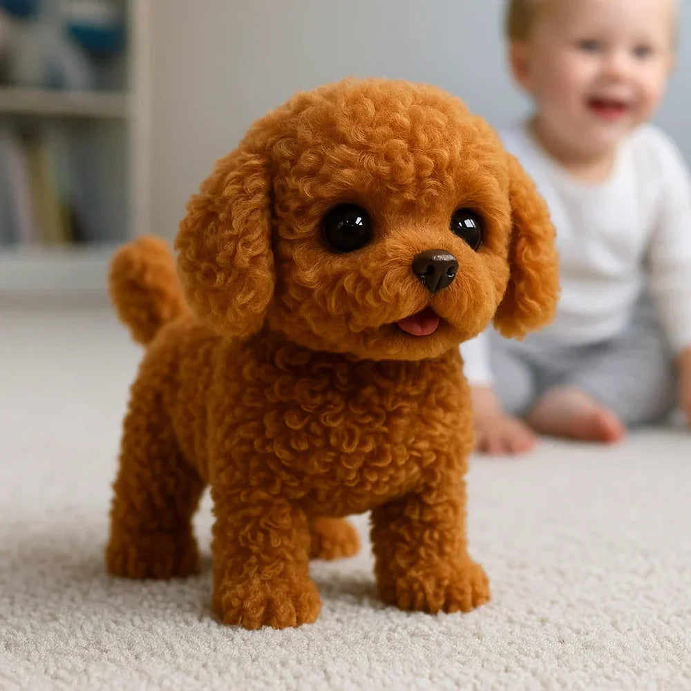 Realistic Plush Puppy Toy | Interactive Cuddly Companion for Kids