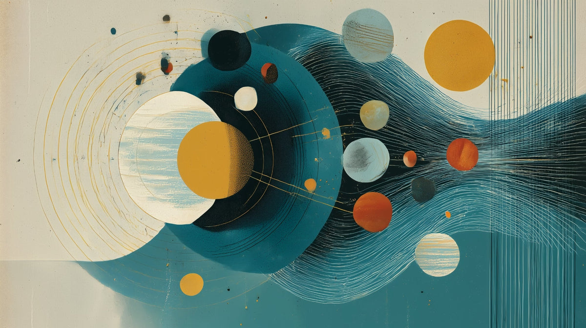 Abstract Solar System Wall Mural