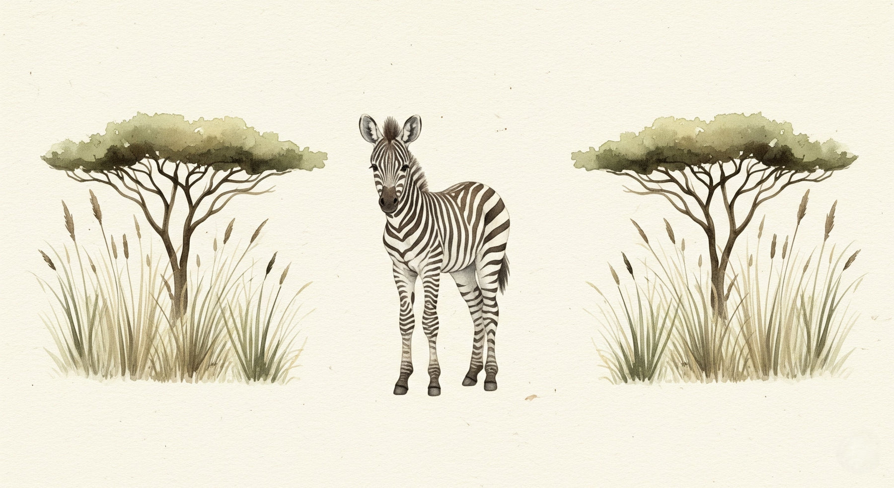 Detailed African safari giraffe mural wallpaper design pattern showing elegant wildlife artwork by Kids-Mundo