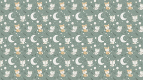 Detailed sleeping animals and moon mural wallpaper design pattern by Kids-Mundo