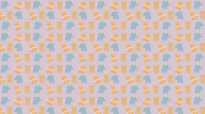 Detailed animal mural wallpaper design pattern featuring cute bears elephants and foxes by Kids-Mundo