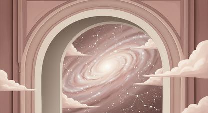 Kids-Mundo flat artwork preview of the cloudy archway spiral galaxy wall mural design