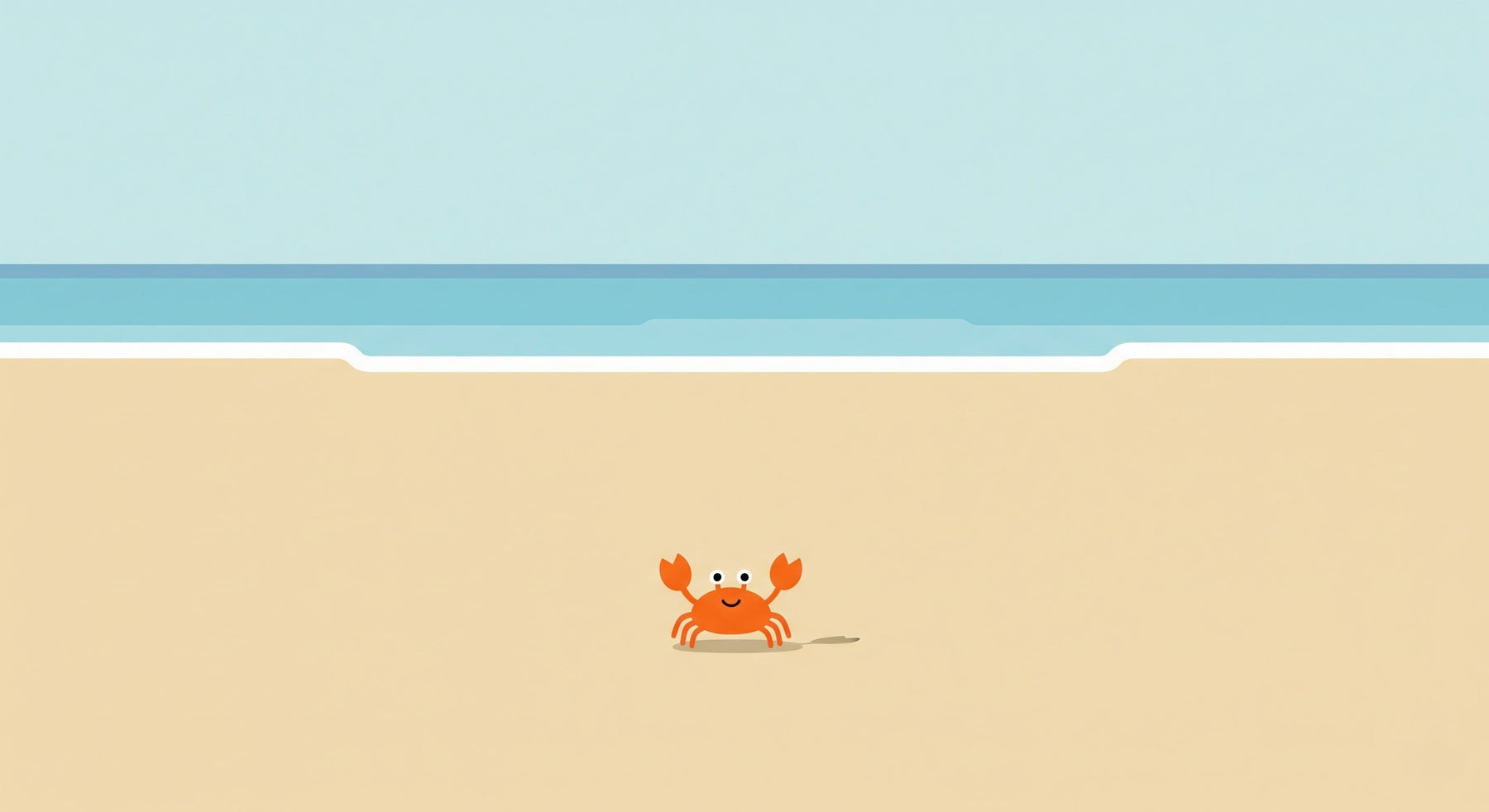 Detailed beach crab mural wallpaper design pattern with coastal colors by Kids-Mundo