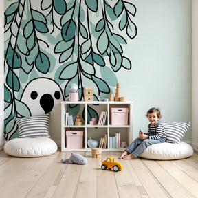 Bird mural wallpaper creating peaceful nursery atmosphere with nature-inspired decor by Kids-Mundo