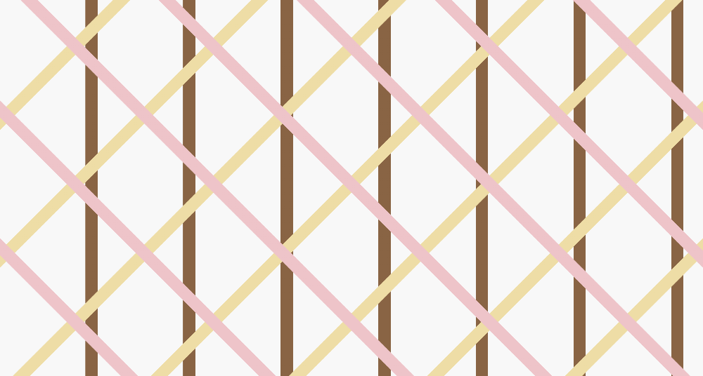 Kids-Mundo flat artwork of the blush pink and cream diamond trellis wall mural design.