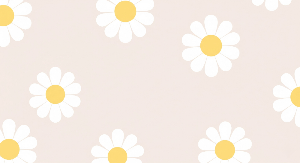 Blush Daisy Pattern Wall Mural