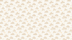 Detailed bunny cloud mural wallpaper design pattern showing rabbits on clouds by Kids-Mundo