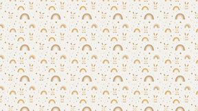 Detailed bunny and golden rainbow mural wallpaper design pattern by Kids-Mundo