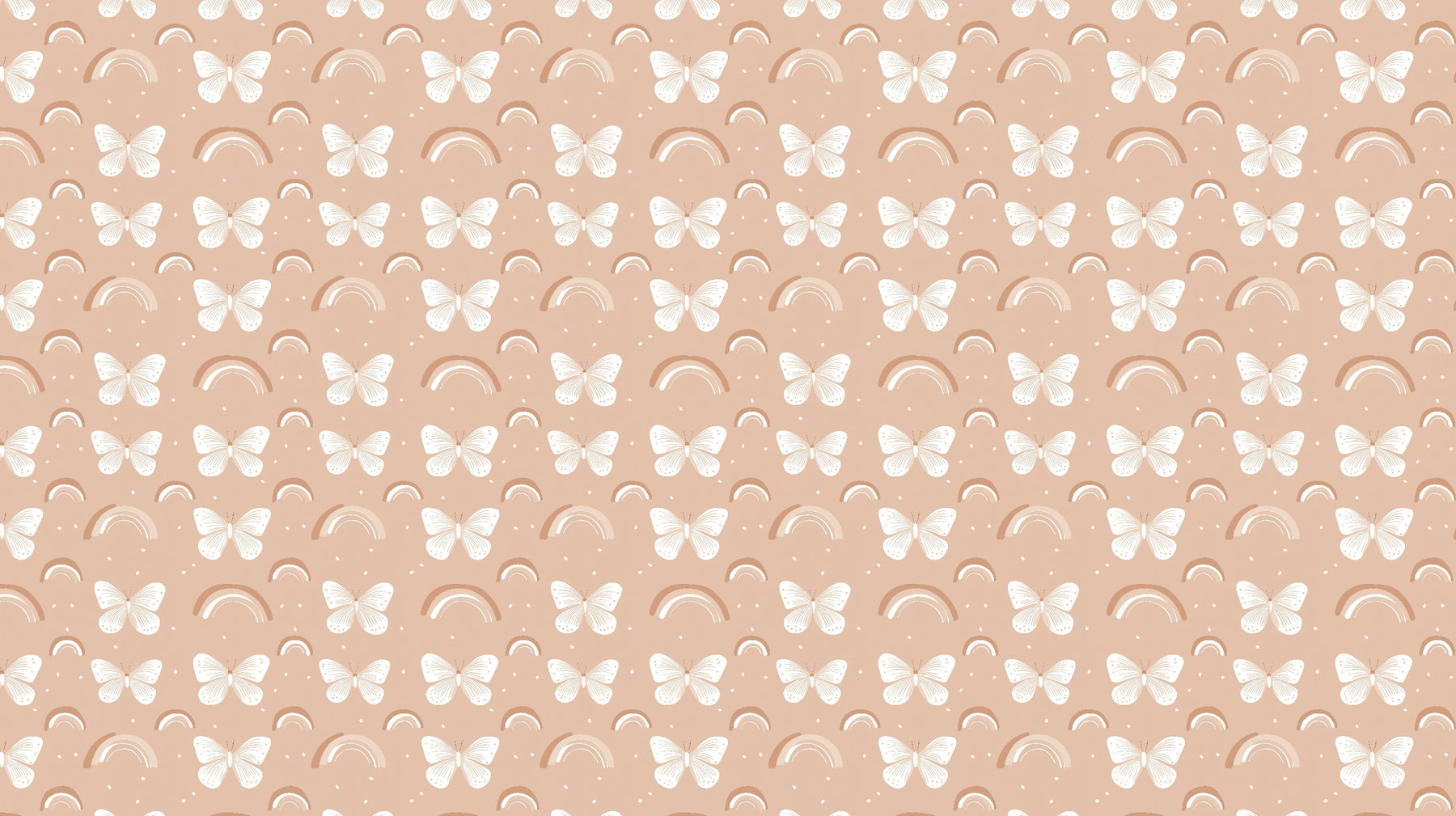 Detailed butterfly and rainbow mural wallpaper design pattern by Kids-Mundo