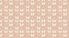 Detailed butterfly and rainbow mural wallpaper design pattern by Kids-Mundo