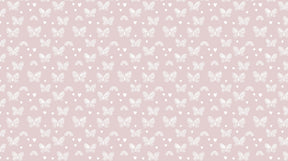 Detailed pink butterfly and rainbow mural wallpaper design pattern by Kids-Mundo